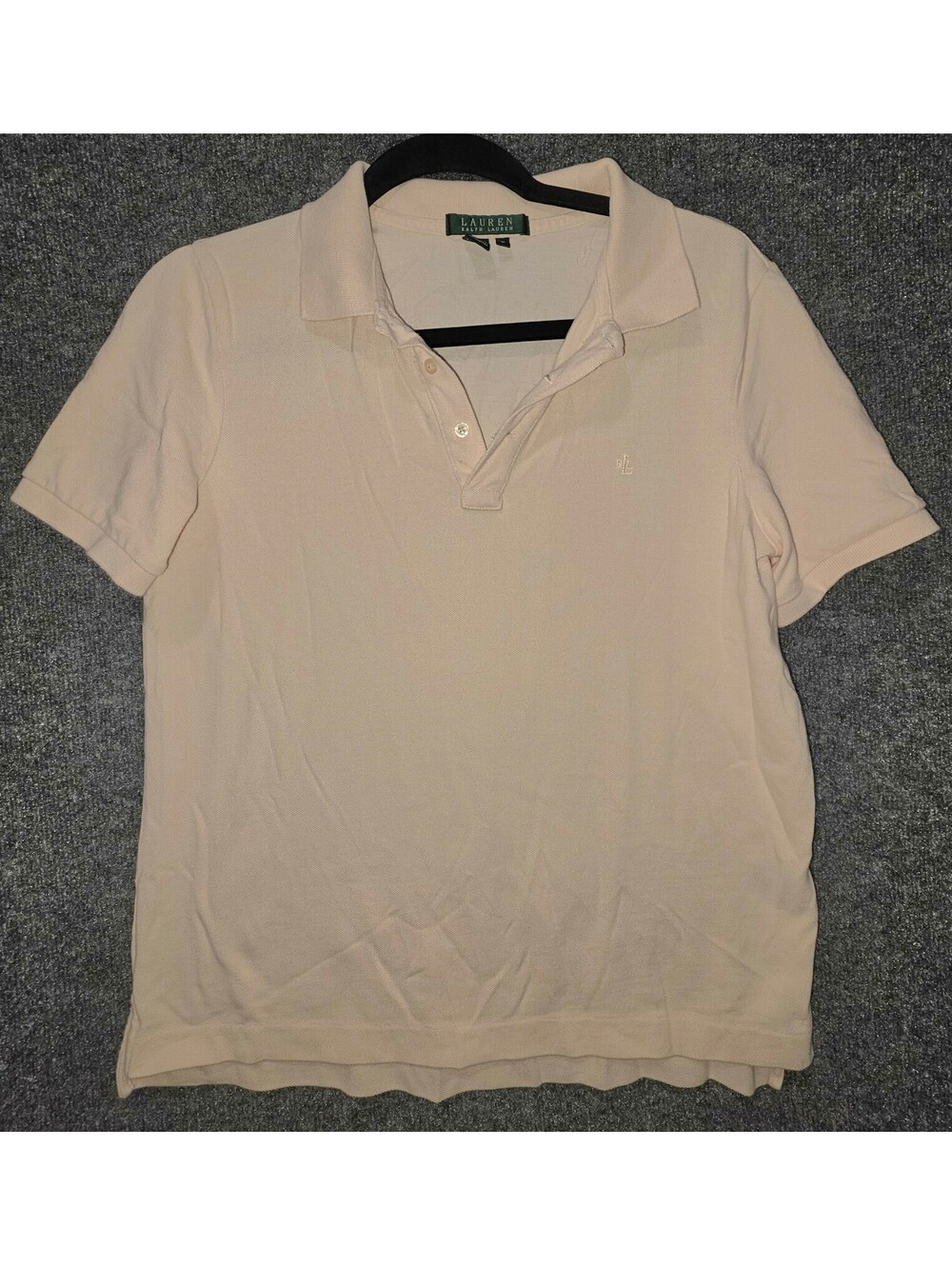 RL30. Vintage Lauren Ralph Lauren Yellow Pique Polo Shirt Medium RLL Y2K